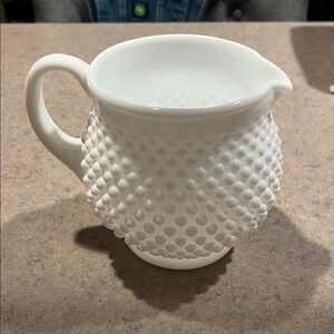 Fenton White Hobnail Milk Glass Pitcher